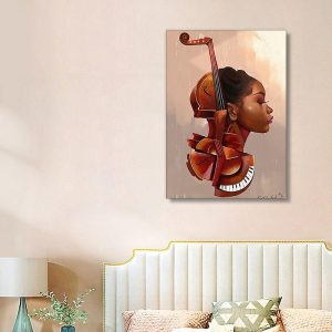 Prints |   People Prints African Women Wall Art Modern Picture Home Decor Wall Hanging Gift Rolled Canvas Unframed Unstretched Prints Prints