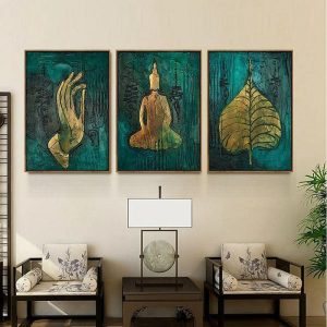 Prints |   Thai Decorative Painting Southeast Asian Style Wall Posters India Bergamot Lotus Yoga Buddha Canvas Prints Living Room Decor Prints Prints