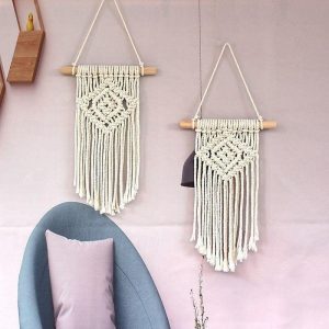 Wall Accents |   1 pc Hand-woven Pendant Wall Hanging Art Tapestry with Tassel Bohemian Crafts Decoration for Home Bedroom Decor Wall Accents Wall Accents