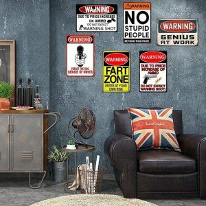 Wall Accents |   1 pc Humorous Decorative Plate Funny Tin Sign Bar Pub Garage Home Art Wall Decor Poster Retro Metal Tin Sign Wall Accents Wall Accents