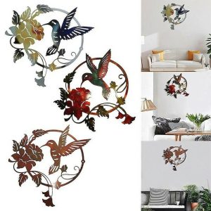 Wall Accents |   1pc Bird Metal Wall Art Outdoor Decor Rust Proof Wall Sculpture Ideal For Garden, Home, Farmhouse, Patio And Bedroom Wall Accents Wall Accents