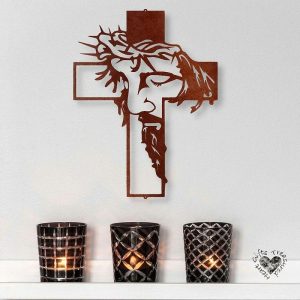 Wall Accents |   1pc Metal Cross Sign Wall Silhouette, Christmas Wall Hanging Art Decor, Christmas Decorative Wall Art Decorations 30x12cm/12”x4.7” Wall Accents Wall Accents