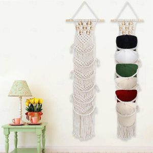 Wall Accents |   Bohemian Hat Holder Cotton Hanging Organizer For Caps And Scarves Tapestry Cap Holder Organizer Wall Decoration Caps Holder Organizer Hanging Hat Rack Storage Cap Holder Hat Display Rack Wall Wall Accents Wall Accents