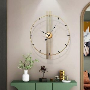 Wall Accents |   Clock Round Wall Clock Non Ticking Quartz Decorative Wall Watch Clock for Living Room Kitchen Home Office 60 cm Wall Accents Wall Accents