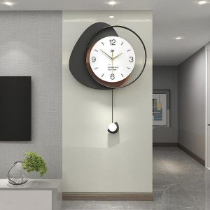 Wall Accents |   Modern Wall Clock Creative Fashion Decorative Wall Clock Multi Layer Dial Silent Non Ticking Pendulum Clock Nordic Style Art Home Decor for Living Room Bedroom Office Kitchen 40 48 55 cm Wall Accents Wall Accents