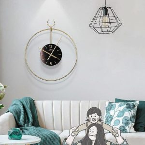 Wall Accents |   Ring Wall Clock Cruciform Wall Clock Cross Single Ring Wall Clock Fashion Creative Iron Wall Clock Home Bedroom Living Room Wall Clock 60 cm Wall Accents Wall Accents