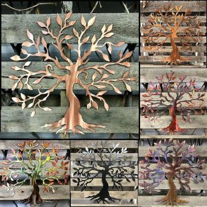 Wall Accents |   Tree Metal Wall Decor Tree of Life Metal Wall Art Bird Ornament Home Bedroom Living Room Window Decoration Wall Accents Wall Accents