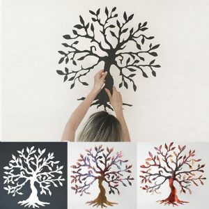 Wall Accents |   Tree Metal Wall Decor Tree of Life Metal Wall Art Bird Ornament Home Bedroom Living Room Window Decoration Wall Accents Wall Accents