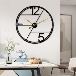 Wall Accents |   Wall Clock Black Wall Clock Modern Large Wall Clocks Living Room Clock Nordic Creative Background Wall Decorative Wall Clocks 60 90 cm Wall Accents Wall Accents