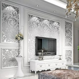 Wallpaper |   Cool Wallpapers 3D Flower Embossed Wallpaper, Wall Mural Removable Wall Decals For Bedroom, Living Room, Home Decor Wallpaper (without Glue), 20.86in*393.7 Inches Wall Art Wallpaper