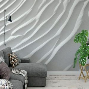 Wallpaper |   Cool Wallpapers 3D Stripes Wallpaper Wall Mural Nordic White Stripe Sticker Peel and Stick Removable PVC/Vinyl Material Self Adhesive/Adhesive Required Wall Decor for Living Room Kitchen Bathroom Wall Art Wallpaper