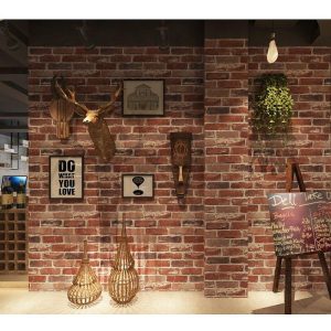 Wallpaper |   Cool Wallpapers Brick Wallpaper Wall Mural Wall Covering Sticker Film Modern Faux Brick non Woven Home Decor 53x1000cm/20.87”x393.7” Wall Art Wallpaper