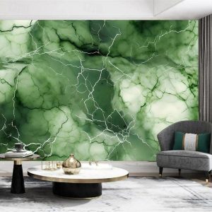 Wallpaper |   Cool Wallpapers Green Emeral Marble Wallpaper Wall Mural Roll Sticker Peel and Stick Removable PVC/Vinyl Material Self Adhesive/Adhesive Required Wall Decor for Living Room Kitchen Bathroom Wall Art Wallpaper