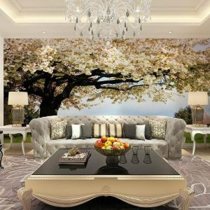 Wallpaper |   Cool Wallpapers Nature Wallpaper Wall Mural Cherry Blossom Roll Sticker Peel Stick Removable PVC/Vinyl Material Self Adhesive/Adhesive Required Wall Decor for Living Room Kitchen Bathroom Wall Art Wallpaper