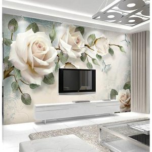 Wallpaper |   Cool Wallpapers Wall Mural Flower Wallpaper Beautiful Wallpaper Wall Sticker Covering Print Adhesive Required 3D Effect Blossom Flower Canvas Home Décor Wall Art Wallpaper