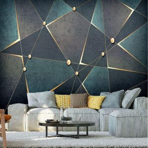 Wallpaper |   Mural Wallpaper Wall Sticker Covering Print Gold Abstract Canvas Home Décor Peel and Stick Removable Wall Art Wallpaper