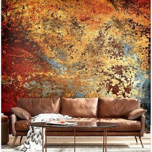 Wallpaper |   Mural Wallpaper Wall Sticker Covering Print Peel and Stick Self Adhesive  Nostalgic Rust Illustration Art Deco wall  PVC / Vinyl   Home Decor Wall Art Wallpaper