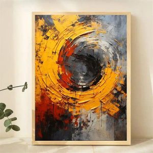 Oil Paintings |   Abstract Bright Yellow Color Texture Thick Acrylic Painitng Large Size Palette Knife Oil Painting Canvas Wall Picture Art Rolled Canvas (No Frame) Oil Paintings Oil Paintings