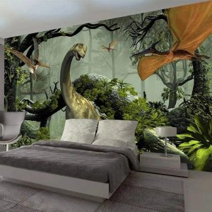 Wallpaper |   3D Animal Mural Wallpaper Dinosaur Wall Sticker Covering Print Peel and Stick Removable PVC / Vinyl Material Self Adhesive / Adhesive Required Wall Decor Wall Mural for Living Room Bedroom Wall Art Wallpaper