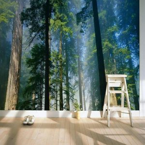 Wallpaper |   Cool Wallpapers Forest Wallpaper Wall Mural Wall Sticker Covering Print Peel and Stick Removable Self Adhesive Secret Forest PVC / Vinyl Home Decor Wall Art Wallpaper