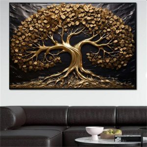 Prints |   Botanical Wall Art Canvas Tree of Life Prints and Posters Pictures Decorative Fabric Painting For Living Room Pictures No Frame Prints Prints