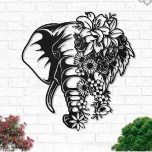 Wall Accents |   1pc Elephant Metal Wall Art Outdoor Decor Rust Proof Wall Sculpture Ideal For Garden, Home, Farmhouse, Patio And Bedroom Wall Accents Wall Accents