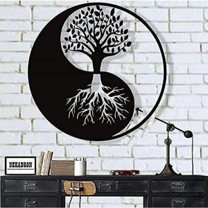 Wall Accents |   Rai Chi Tree Metal Wall Decor Tree of Life Metal Wall Art Bird Ornament Home Bedroom Living Room Window Decoration Wall Accents Wall Accents