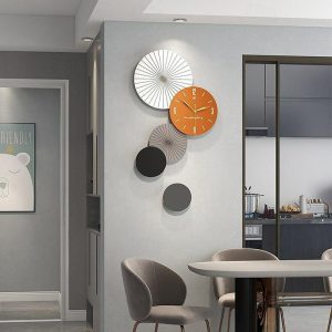 Wall Accents |   Elegant Wall Clock Home Decor Accessories Needles Silent Orange Wall Clock Extra Large Design Wall Decoration 42*80 50*96 cm Wall Accents Wall Accents