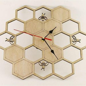 Wall Accents |   Wall Decorative Clock Wood Decorate 30cm Beehive Decor Room Hanging Clock Home Decoration Clock Decoration Bee Hive Decor Office Clock Novel Clock Wooden Wall Clock Rural Wall Accents Wall Accents